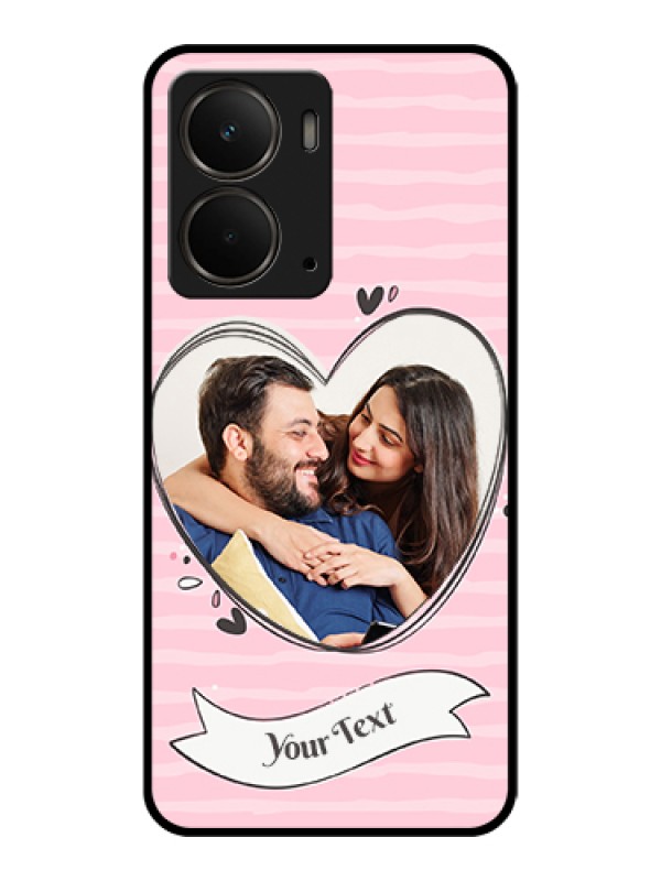 Custom Realme P3 5G Custom Metal Phone CaseHanging Heart Design
