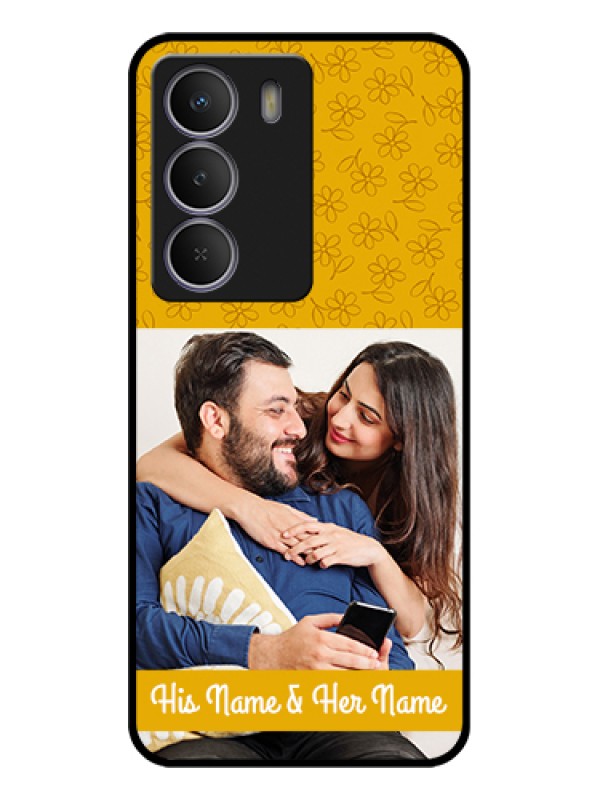 Custom Realme P3 Lite 5G Custom Metal Phone Case - Yellow Floral Design