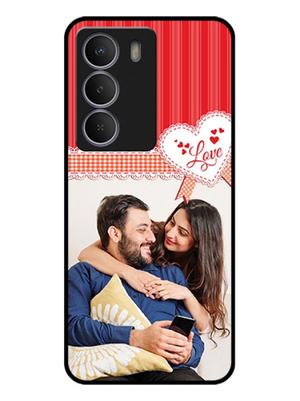 Custom Realme P3 Lite 5G Custom Metal Phone Case - Red Love Pattern Design