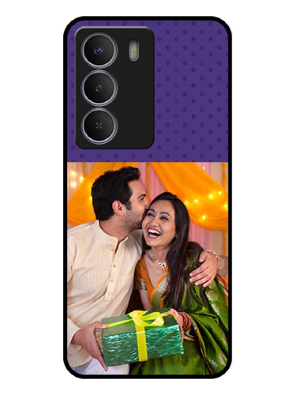 Custom Realme P3 Lite 5G Custom Metal Phone Case - Violet Colored Pattern Design