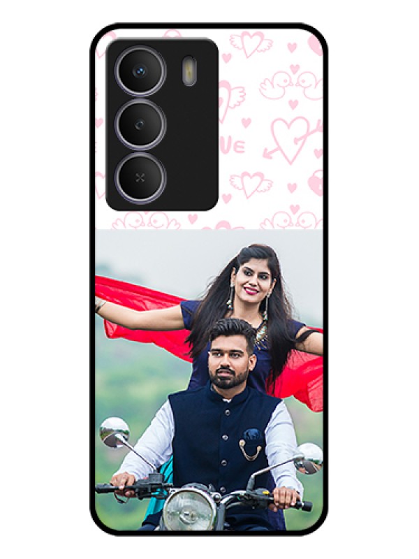 Custom Realme P3 Lite 5G Custom Metal Phone Case - Pink Flying Heart Design