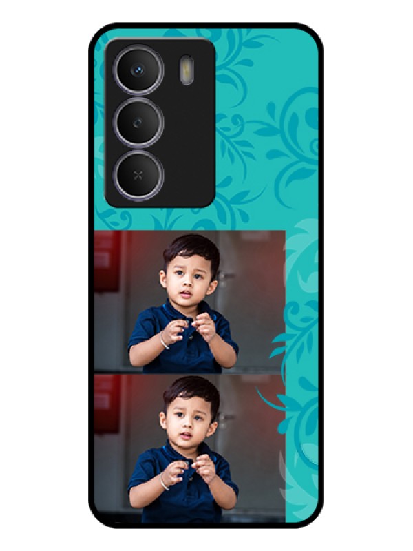 Custom Realme P3 Lite 5G Custom Metal Phone Case - With Photo And Green Floral Design