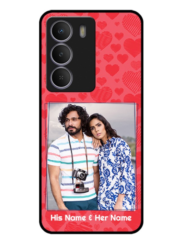 Custom Realme P3 Lite 5G Custom Metal Phone Case - With Red Heart Symbols Design