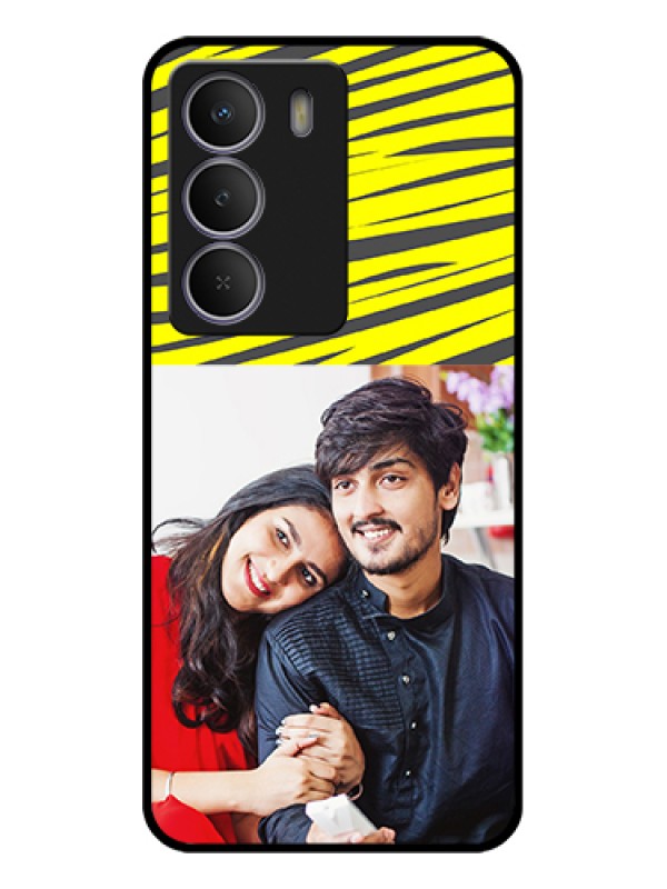 Custom Realme P3 Lite 5G Custom Metal Phone Case - Yellow Abstract Design