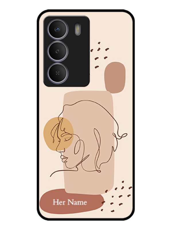 Custom Realme P3 Lite 5G Custom Metal Phone Case - Calm Woman Line Art Design