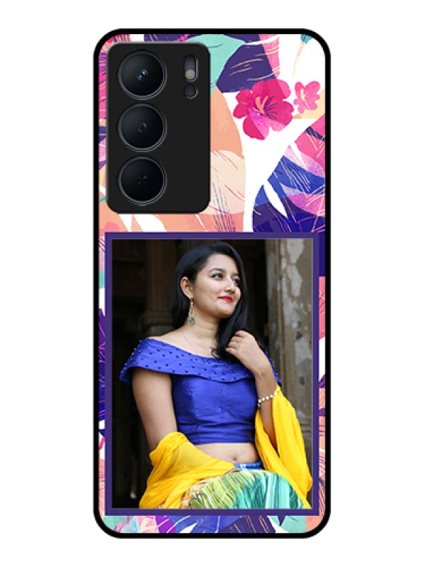 Custom Realme P3x 5G Custom Metal Phone Case - Abstract Floral Design
