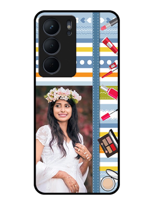 Custom Realme P3x 5G Custom Metal Phone Case - Makeup Icons Design