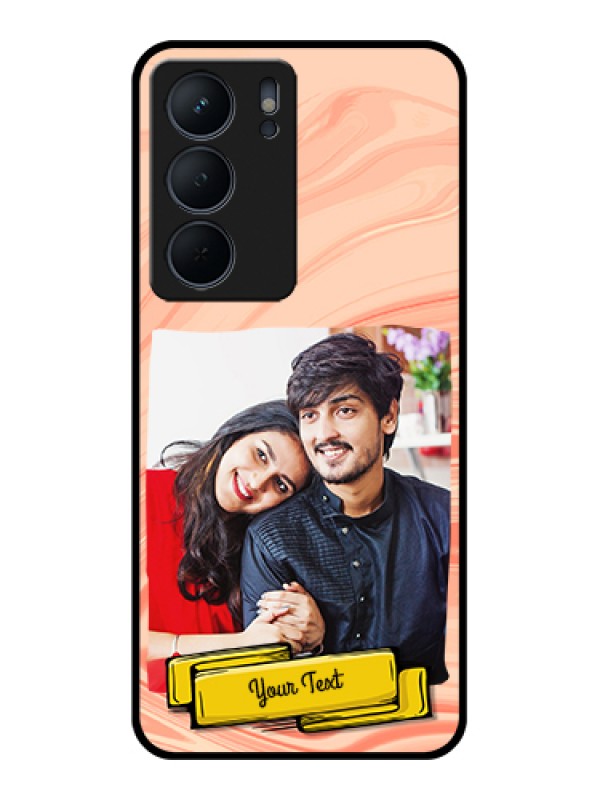 Custom Realme P3x 5G Custom Metal Phone Case - Marble Texture Design