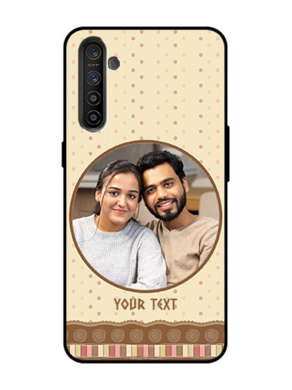 Custom Realme XT Custom Metal Phone Case - Brown Dotted Mobile Case Design
