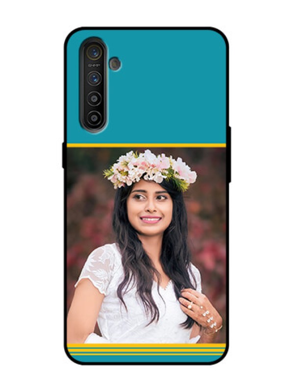 Custom Realme XT Custom Metal Phone Case - Yellow and Blue Design