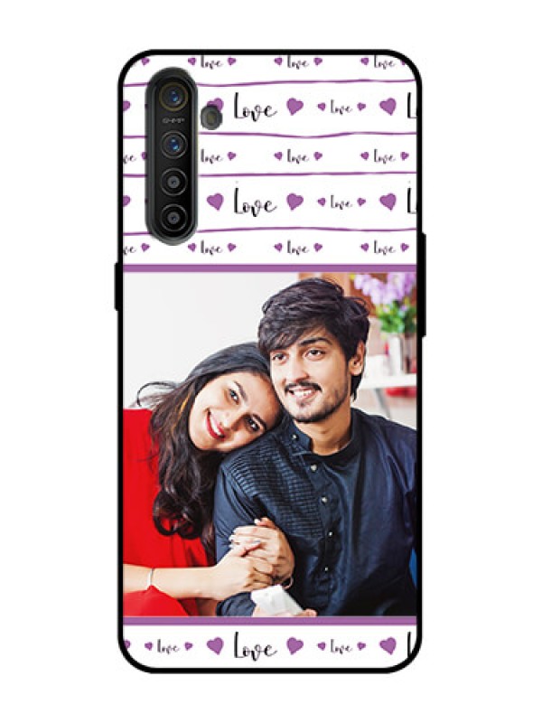 Custom Realme XT Custom Metal Phone Case - Couples Heart Design