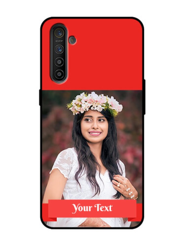 Custom Realme XT Custom Metal Phone Case - Simple Red Color Design