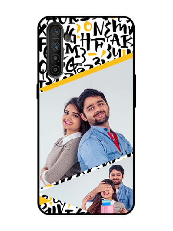 Custom Realme XT Custom Metal Phone Case - Letters Pattern Design