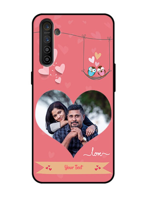 Custom Realme XT Custom Metal Phone Case - Peach Color Love Design