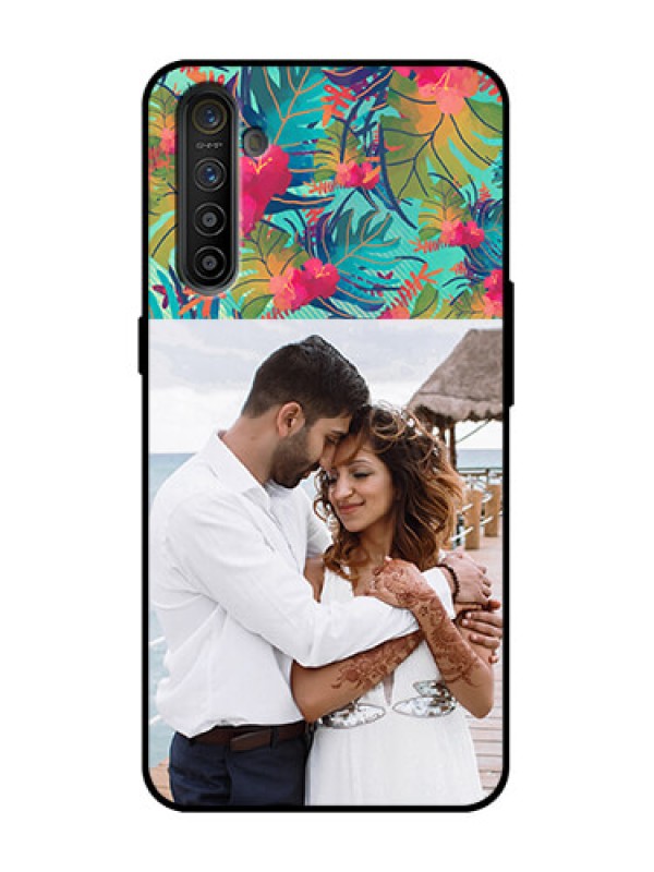 Custom Realme XT Custom Metal Phone Case - Watercolor Floral Design