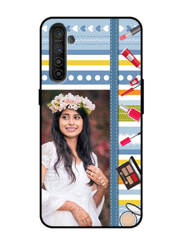 Custom Realme XT Custom Metal Phone Case - Makeup Icons Design