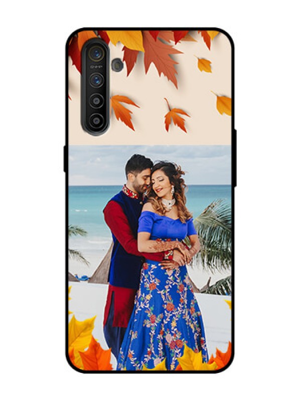 Custom Realme XT Custom Metal Phone Case - Autumn Maple Leaves Design