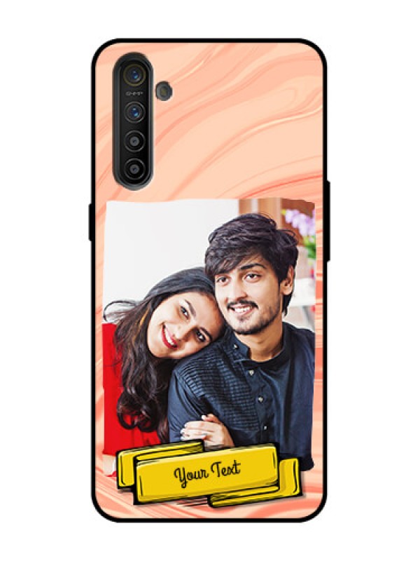 Custom Realme XT Custom Metal Phone Case - Marble Texture Design