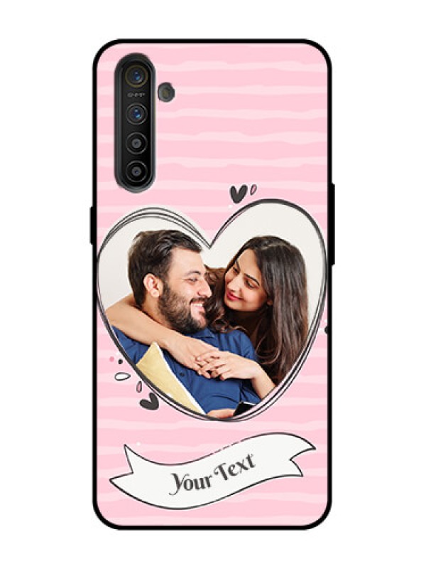 Custom Realme XT Custom Metal Phone Case - Vintage Heart Design