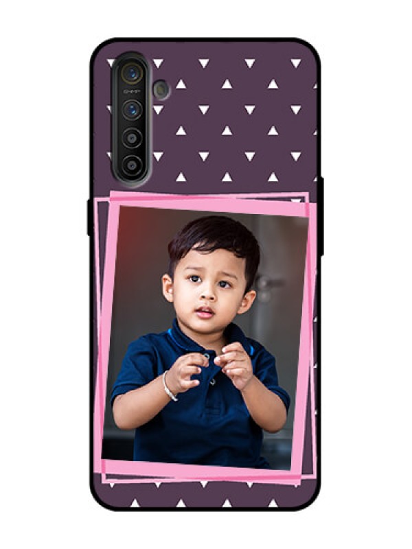 Custom Realme XT Custom Metal Phone Case - Triangle Pattern Dotted Design