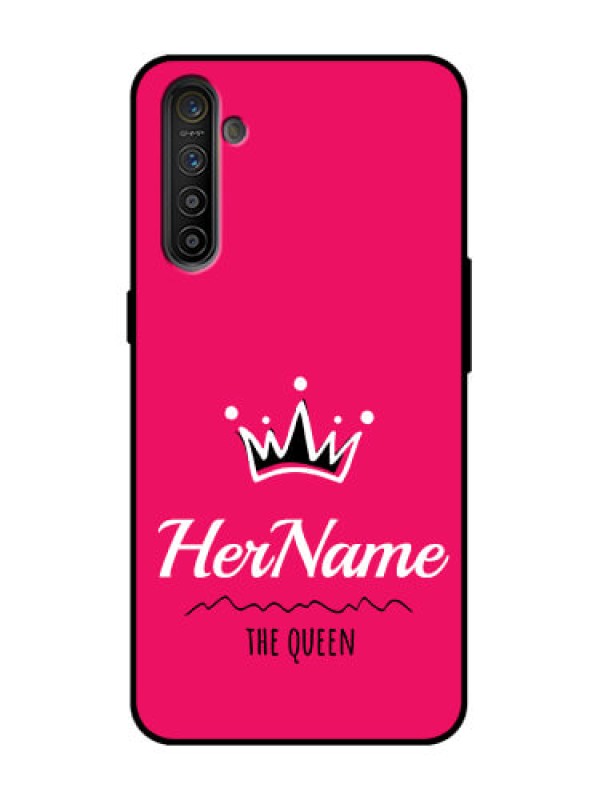 Custom Realme XT Custom Metal Phone Case - Queen With Name Design
