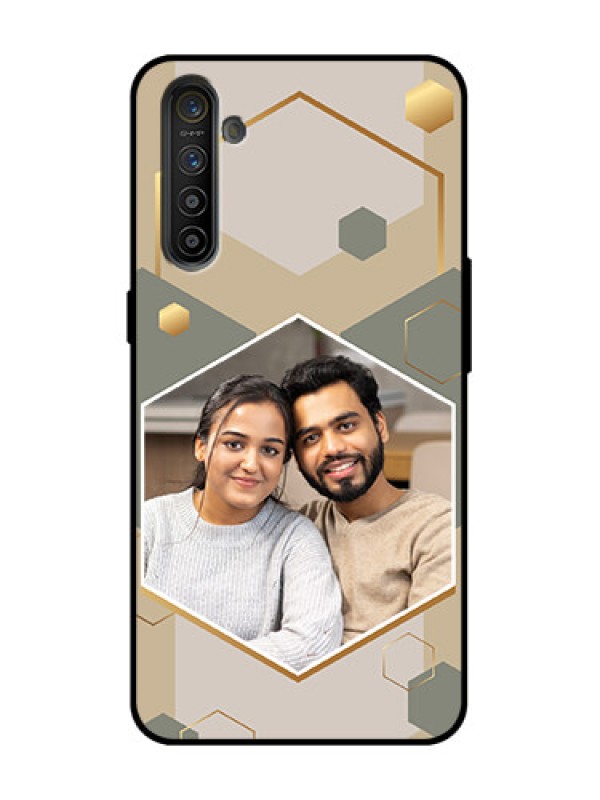 Custom Realme XT Custom Metal Phone Case - Stylish Hexagon Pattern Design