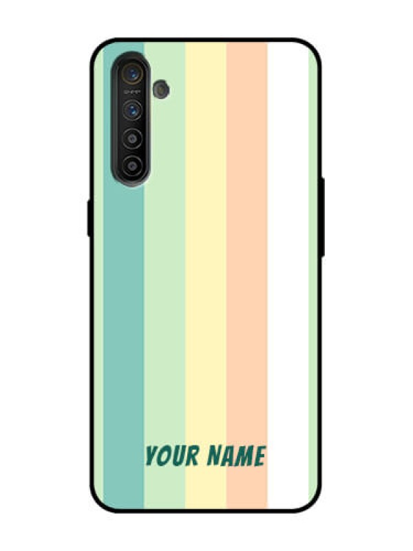 Custom Realme XT Custom Metal Phone Case - Multi - Colour Stripes Design