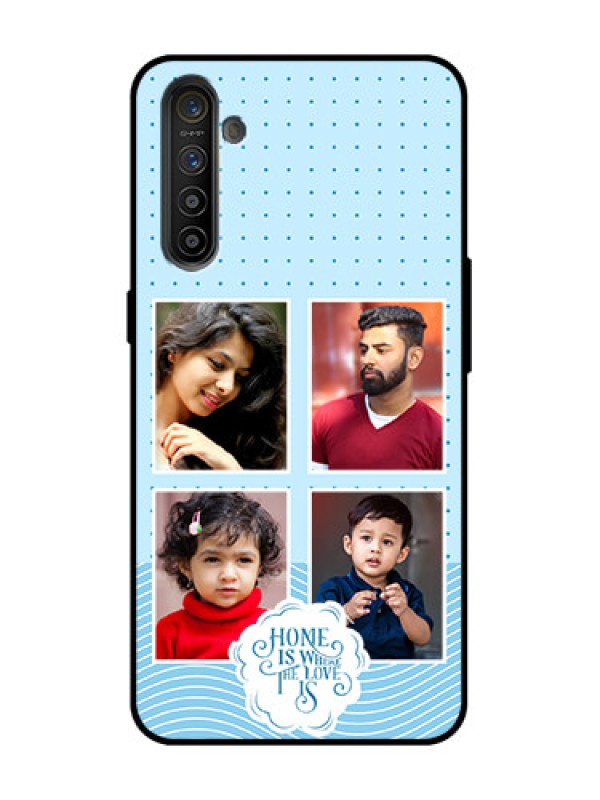 Custom Realme XT Custom Metal Phone Case - Cute Love Quote With 4 Pic Upload Design