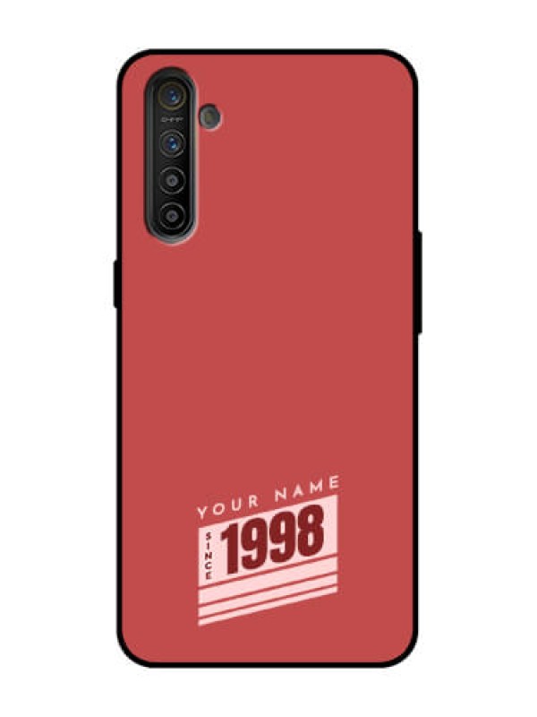 Custom Realme XT Custom Metal Phone Case - Red Custom Year Of Birth Design