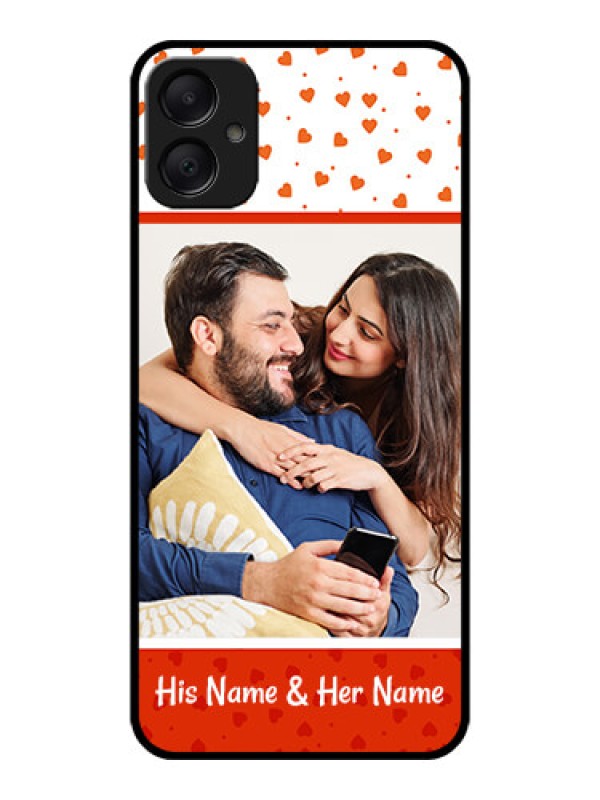 Custom Galaxy A05 Custom Metal Phone CaseOrange Love Symbol Design