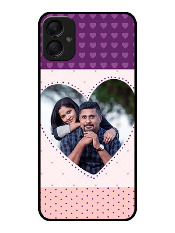 Custom Galaxy A05 Custom Metal Phone CaseViolet Love Dots Design