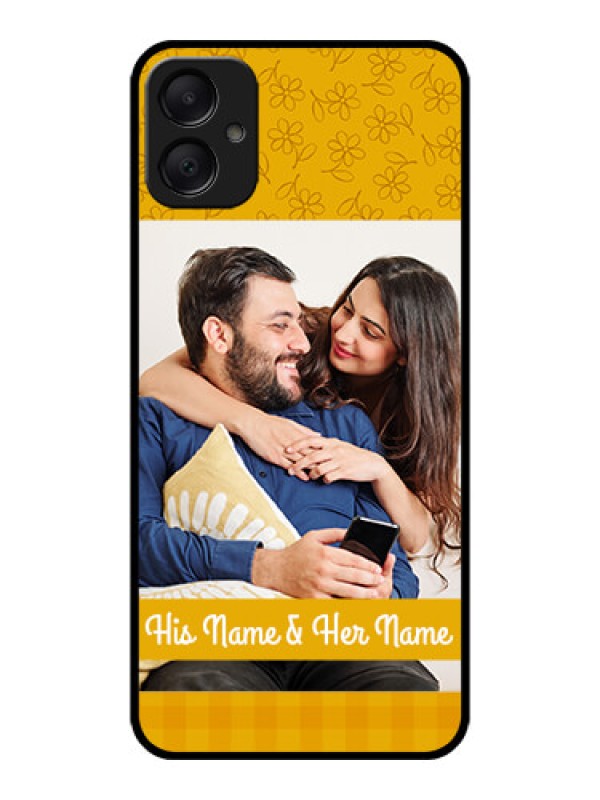 Custom Galaxy A05 Custom Metal Phone CaseYellow Floral Design