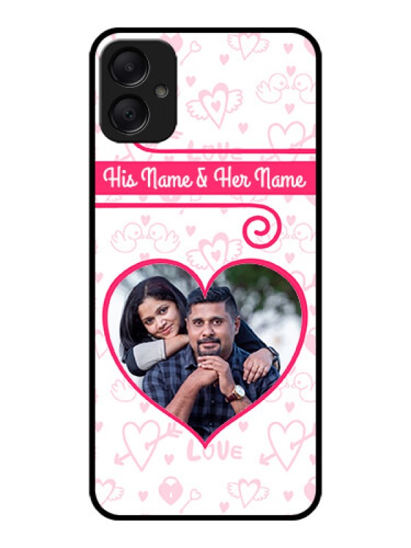 Custom Galaxy A05 Custom Metal Phone CaseHeart Shape Love Design
