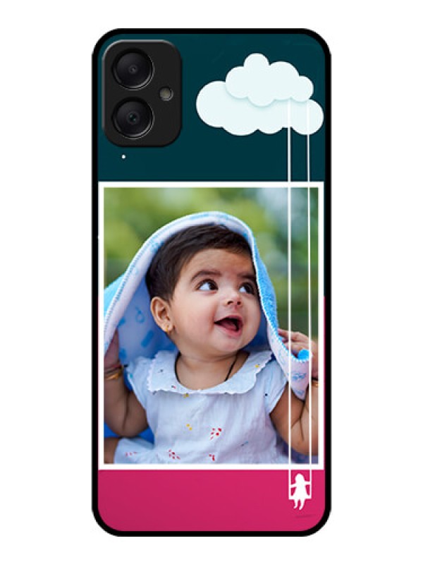 Custom Galaxy A05 Custom Metal Phone CaseCute Girl With Cloud Design