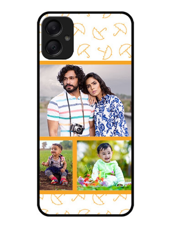 Custom Galaxy A05 Custom Metal Phone CaseYellow Pattern Design