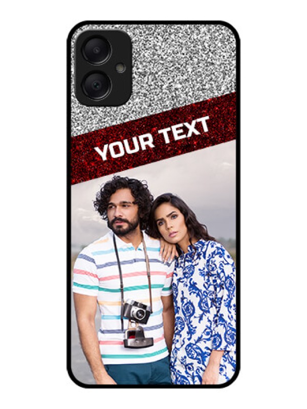 Custom Galaxy A05 Custom Metal Phone CaseImage Holder With Glitter Strip Design