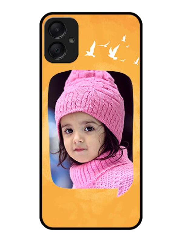 Custom Galaxy A05 Custom Metal Phone CaseWater Color Design With Bird Icons