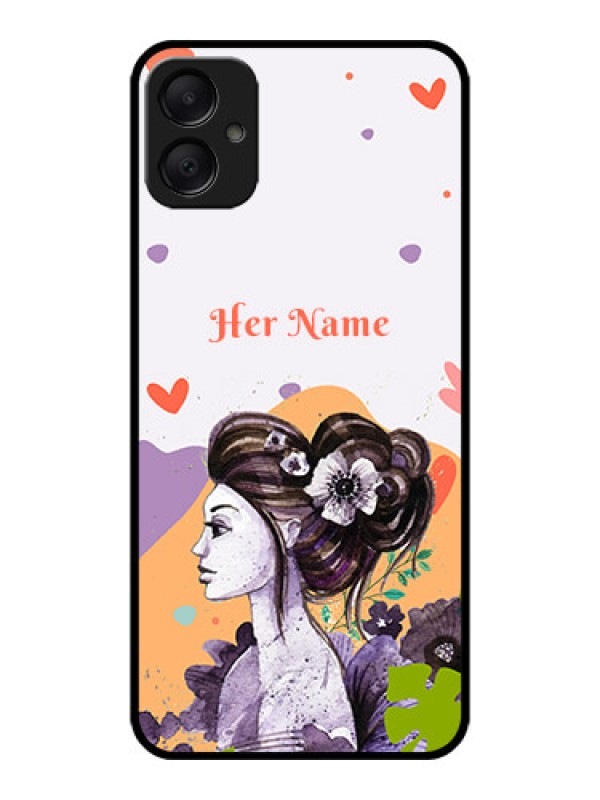 Custom Galaxy A05 Custom Metal Phone CaseWoman And Nature Design
