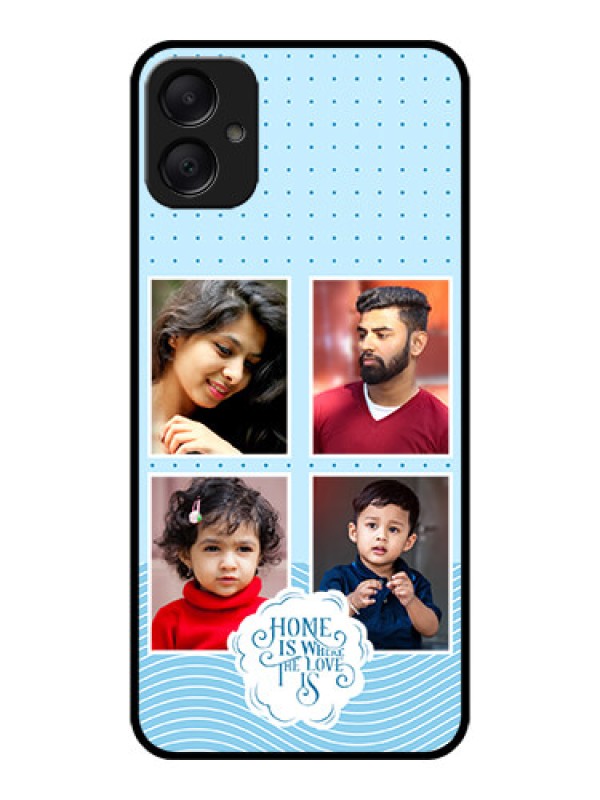 Custom Galaxy A05 Custom Metal Phone CaseCute Love Quote With 4 Pic Upload Design