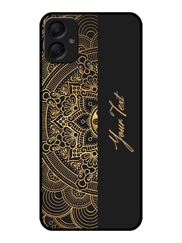 Custom Galaxy A05 Custom Metal Phone CaseMandala Art With Custom Text Design