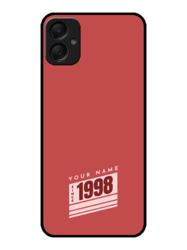 Custom Galaxy A05 Custom Metal Phone CaseRed Custom Year Of Birth Design