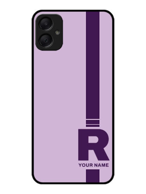 Custom Galaxy A05 Custom Metal Phone CaseSimple Dual Tone Stripe With Name Design