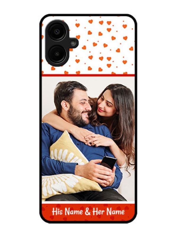 Custom Galaxy A06 Custom Metal Phone CaseOrange Love Symbol Design