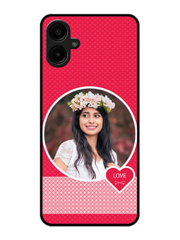 Custom Galaxy A06 Custom Metal Phone CasePink Color Pattern Design