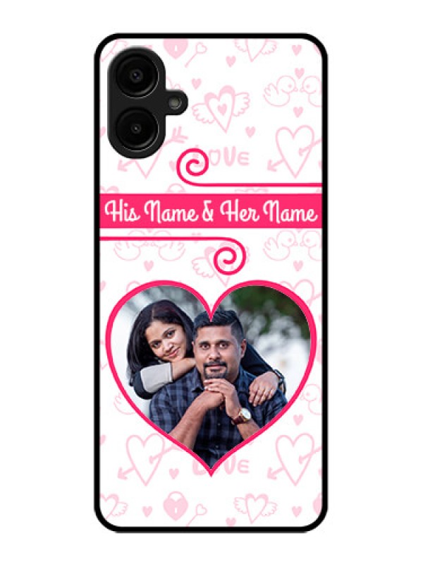 Custom Galaxy A06 Custom Metal Phone CaseHeart Shape Love Design