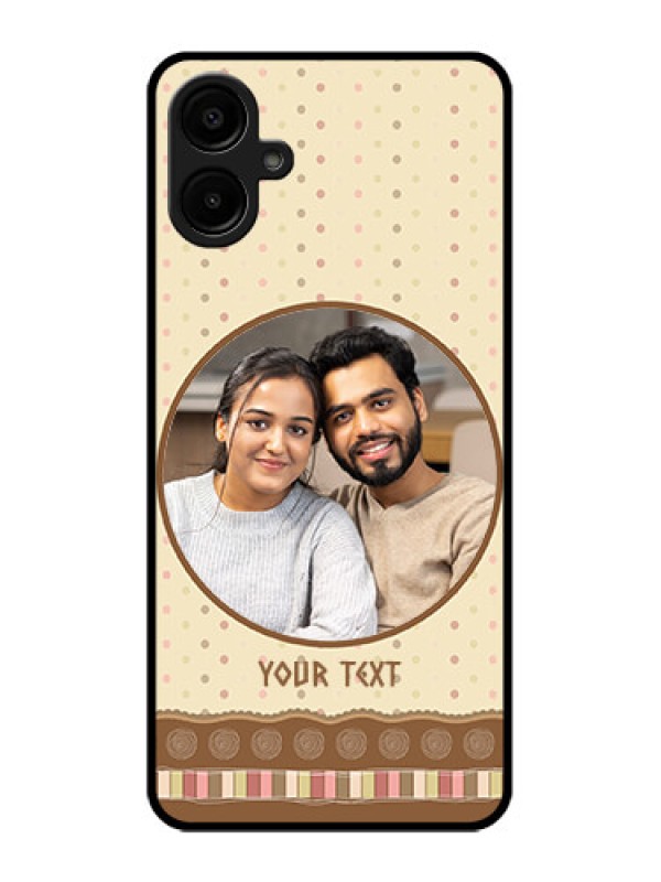 Custom Galaxy A06 Custom Metal Phone CaseBrown Dotted Mobile Case Design