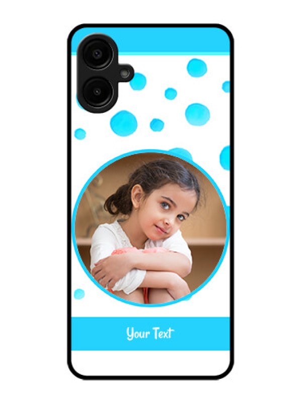 Custom Galaxy A06 Custom Metal Phone CaseBlue Bubbles Pattern Design