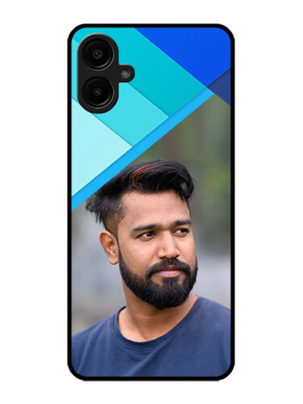 Custom Galaxy A06 Custom Metal Phone CaseBlue Pattern Design