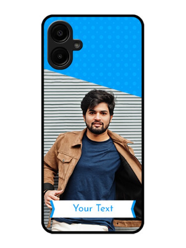 Custom Galaxy A06 Custom Metal Phone CaseSimple Blue Color Design