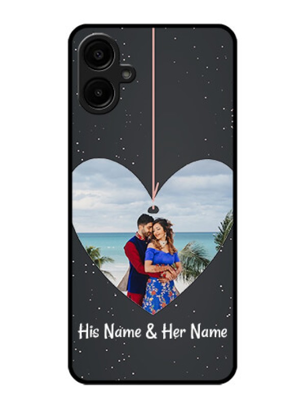 Custom Galaxy A06 Custom Metal Phone CaseHanging Heart Design